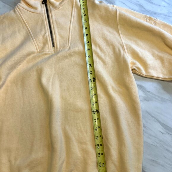 Cutter and Buck 1/4 Zip Fleece Pullover Sweatshirt  in Butter Yellow - Women S/P - Picture 9 of 12